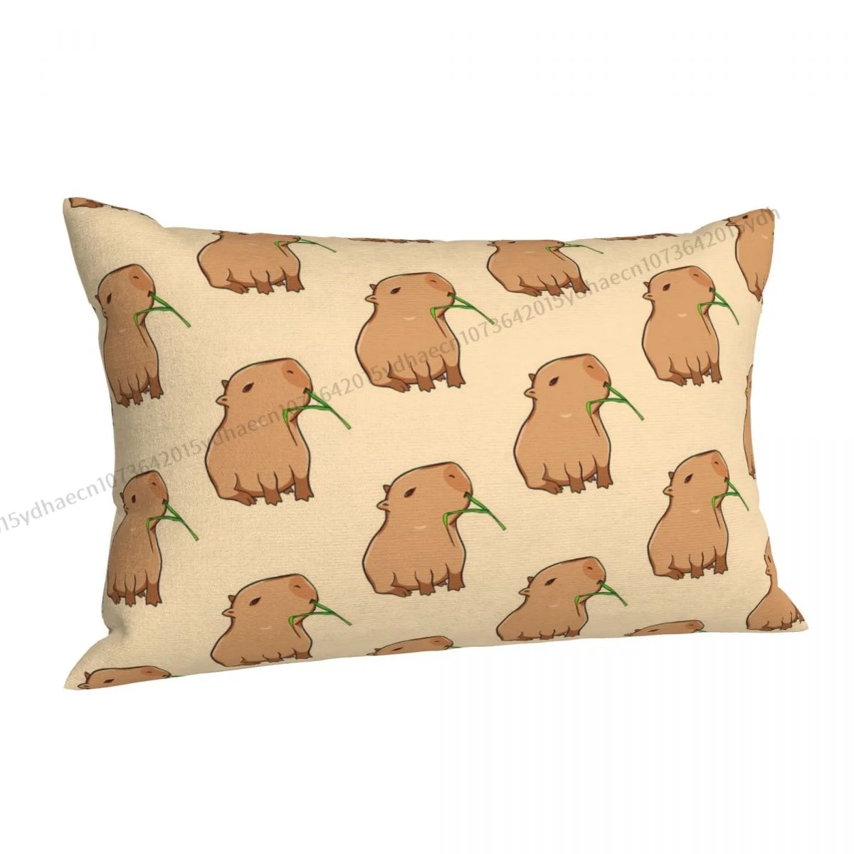 With A Leaf Cojines Pillowcase Capybara Capybara Cute Animal Cushion Home Sofa Chair Print Decorative Coussin Pillow Covers