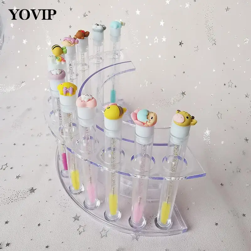 Acrylic Pen Stand Beauty Makeup Tools Eyebrow Brush Tube Display Stand Eyelash Brush Storage Bracket Tweezers Lipstick Storage