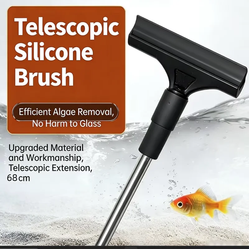 伸縮式シリコンスクレーパー 水槽藻類除去器&車のバックミラー - Marine Aquarium Glass Cleaner のレビューと価格