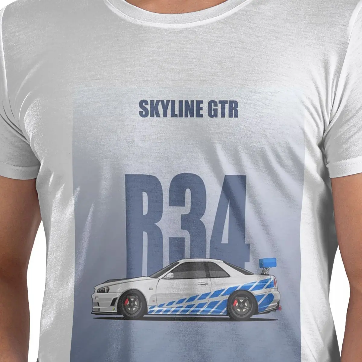 

Skyline GTR R34 футболка из 100% хлопка, мужские модные футболки, мужские футболки с круглым вырезом и коротким рукавом, S-6XL