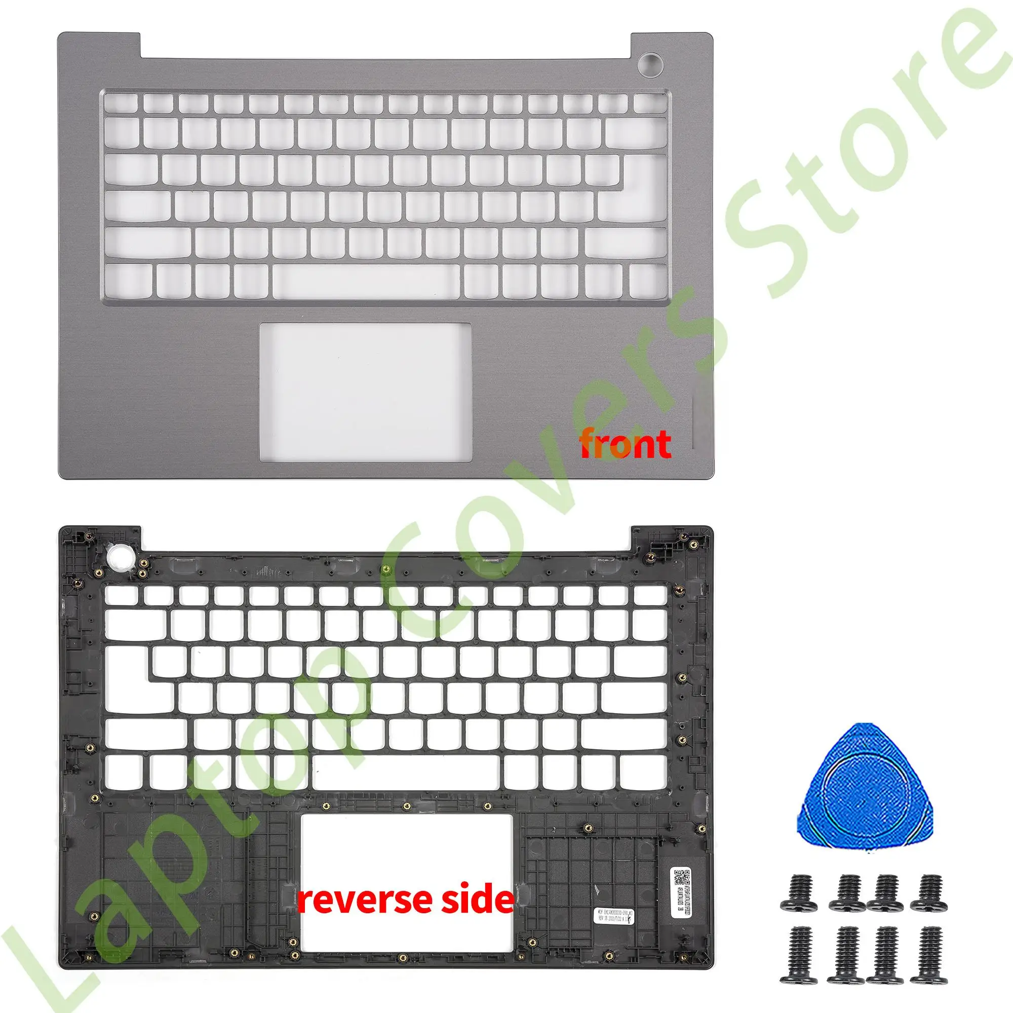 Imagem -04 - Tampa do Portátil para Thinkbook 14 14 14 14 14 Tampa Traseira Lcd Moldura Frontal Palmrest Bottom Case Tampa Traseira Cinza Novo