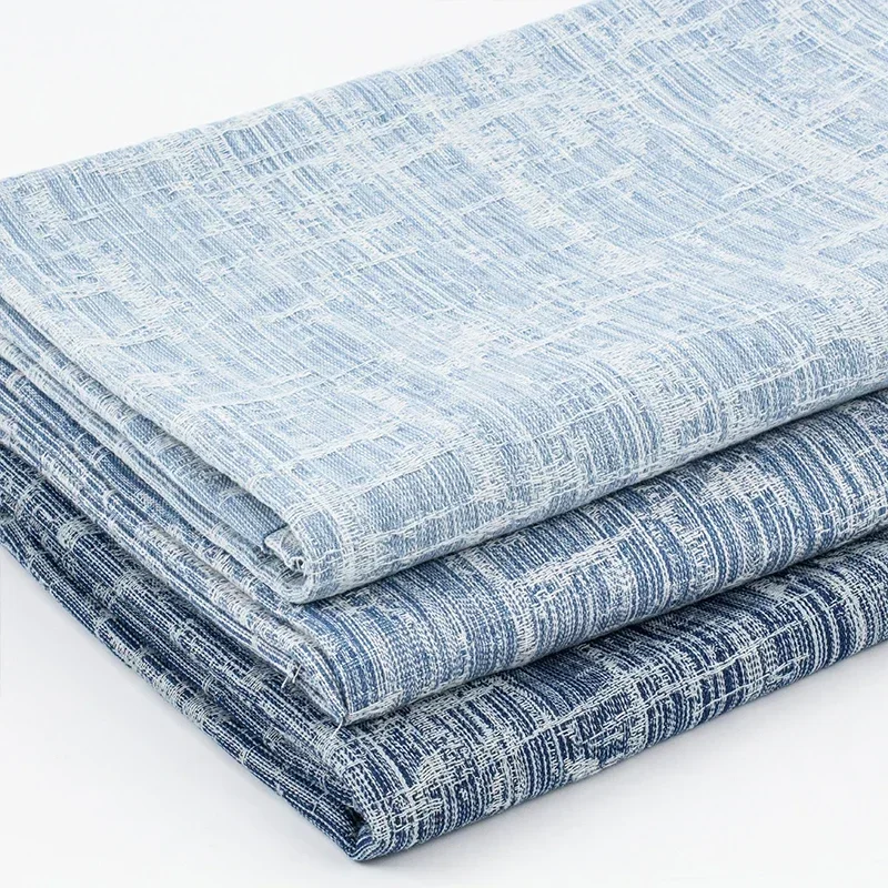 Washed Denim Fabric By The Meter for Dresses Clothing Pants Sewing Jacquard Jeans Textile Thickened Comfortable Wear-resistant