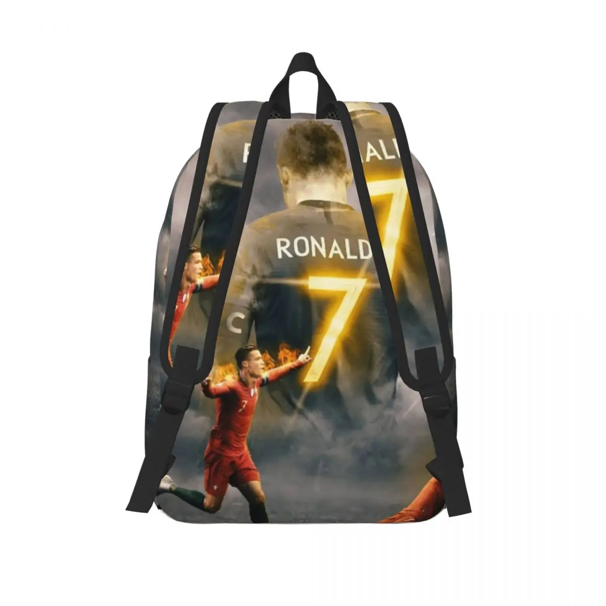 Bolsa de ombro do computador portátil Cristiano Ronaldo, mochila adolescente, escola secundária, mochila de trabalho para homens e mulheres, Art Cr7 Wallpaper, Gift