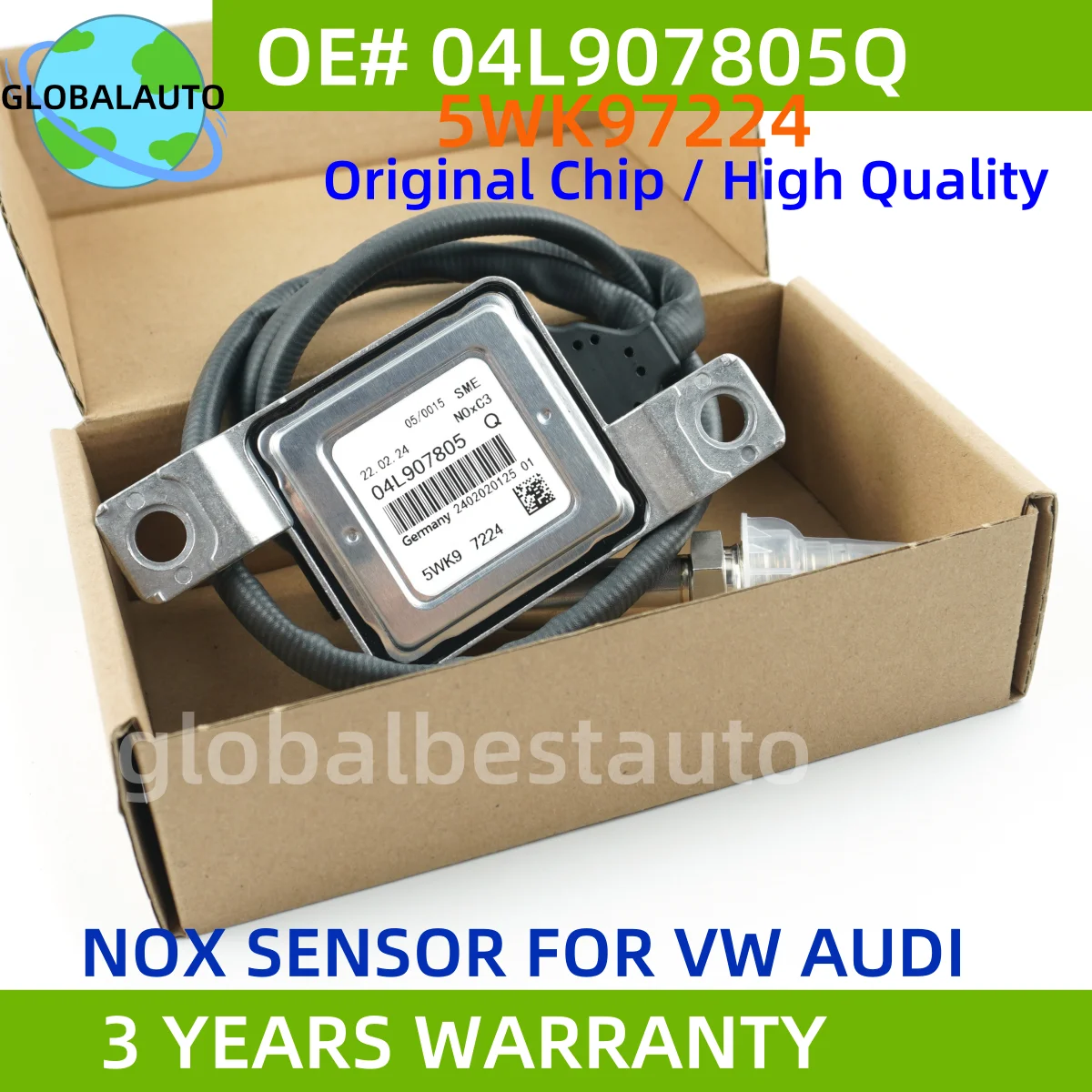 

Датчик NOx 5WK97224 04L907805Q для VW Tiguan Caddy 2.0TDI, AUDI A3 Sportback, A4 Avant, A5, A6, A7, A8, Q7 MPV 04L907805 5WK9 7224 2 шт.