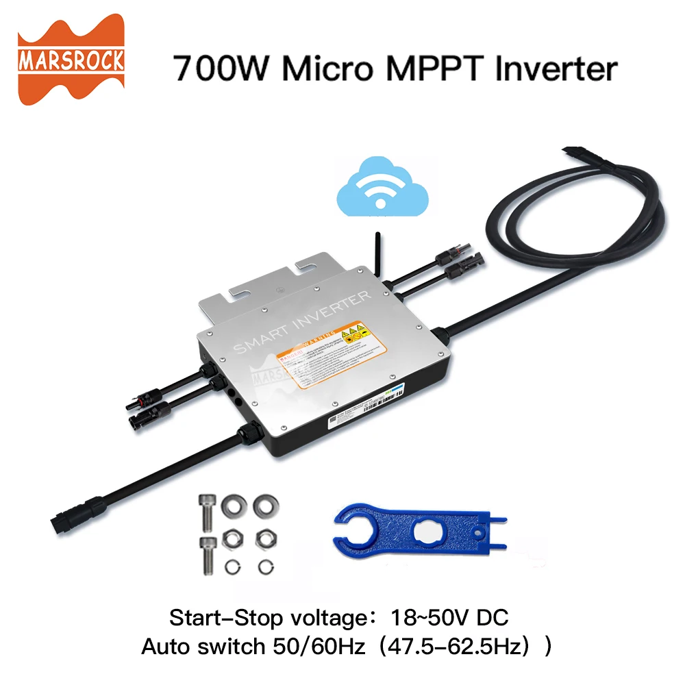 700W 1400W Micro Solar On Grid Inverter 18V - 50V DC to AC 80V - 160V or 180V - 280V MPPT Wifi PV Solar Panel