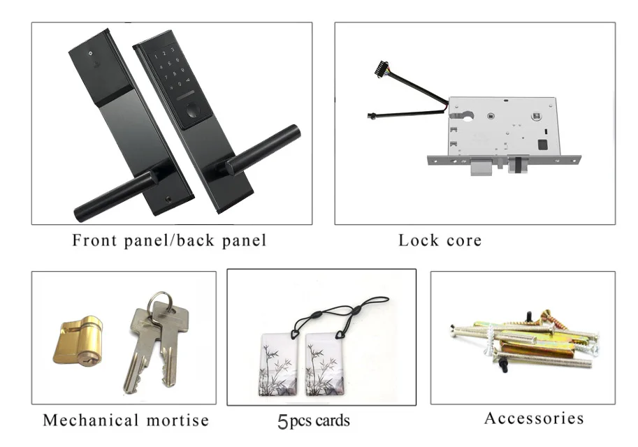 Intelligentes Türschloss aus Edelstahl TTlock Drahtloses digitales elektronisches Schloss Smart Home Holztürschloss – Detail 19