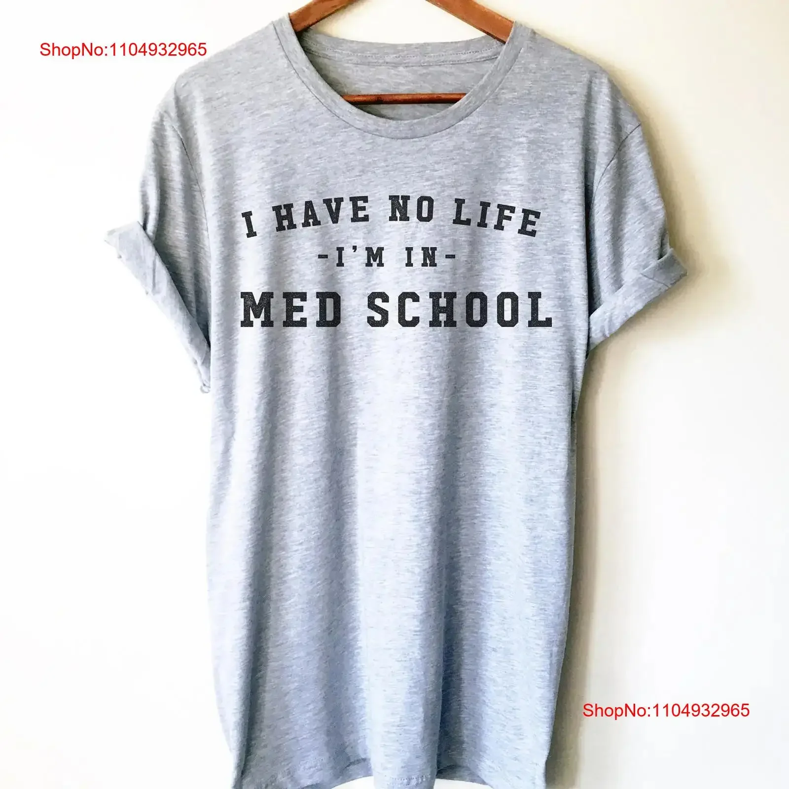 

Funny Med School T Shirt Student Medical s Doctor vintage Washed Unisex Casual streetwear Top For Everyday Wear Stylish
