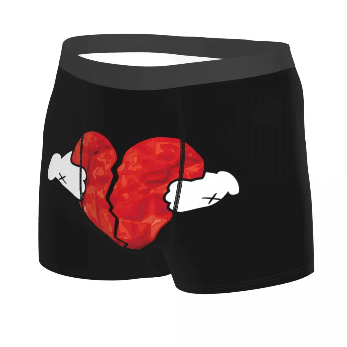 Custom Kanye West Heart Break Boxers Shorts Men Briefs Underwear Cool Underpants