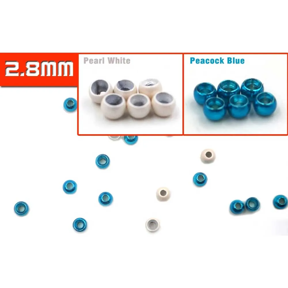 MNFT 20Pcs Brass Fly Tying Bead Beads Fly Fishing Materials Size 2mm 2.4mm 2.8mm 3.2mm 3.4mm 3.8mm