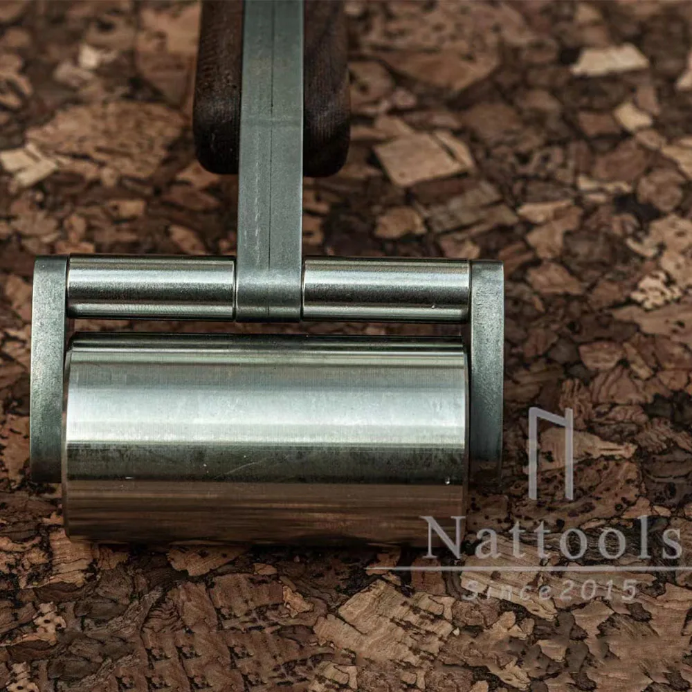 1Pcs Nattools Stainless Steel Heavy-duty Drum DIY Handmade Leather Adhesive Pressure Roller Tool Pressure Roller Leather Goods