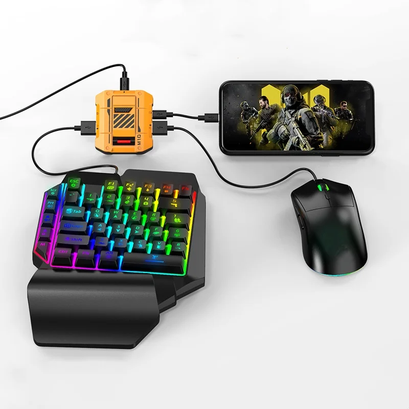 

Cdragon M10 Gamwing Game Keyboard Mouse Converter Adapter Peripherals Mapping Wired Control For Android IOS Smartphone Tablet