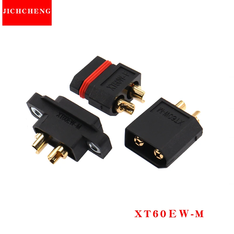 XT60 XT60W XT60EW Waterproof Plug Gold-Plated Bullet Connectors Male Female Lithium battery power charging interface with fixing