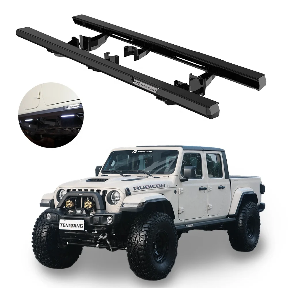 

Off-road Accessories COB Running Boards Side Bar Step Bar For Jeep Wrangler JK 08-22 With LED Light