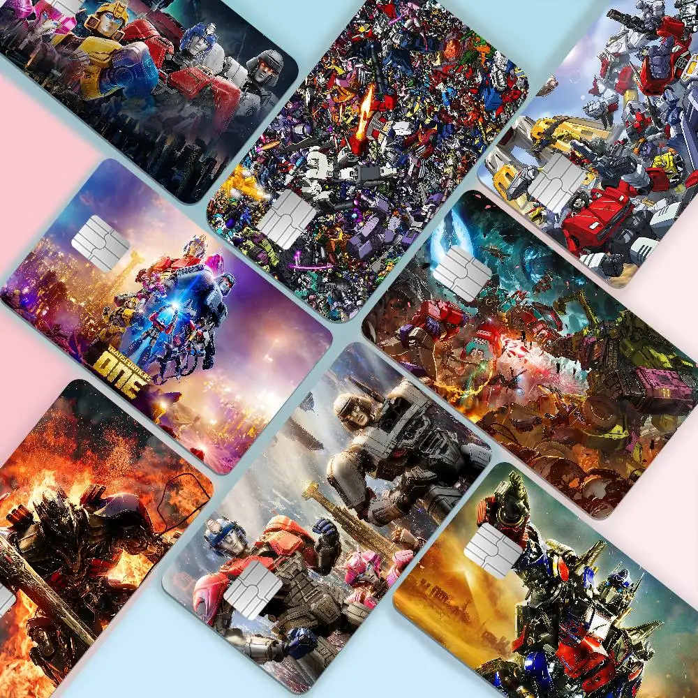 T-Transformers Anime Anime Young Kreditkarten- und Debitkarten-Aufkleberfolie für die Vorderseite, für kleine und große Chips, ohne Chip
