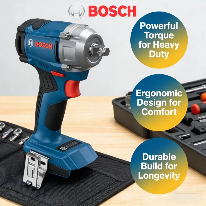 Bosch GDS 18V-350 Brushless Impact Driver, High Torque Output, Durable Housing for Tire Changing & Bolt Loosening — купить у AliExpress WW