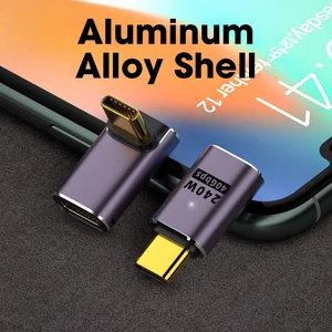 High speed connector for MacBook, USB 4.0, PD, 240W, 8k, 60Hz, 40gbps, USB C, OTG, U-SHAPE, Straight Angle, Male for Female Adapter 6 Main Sales Cable OTG - №2