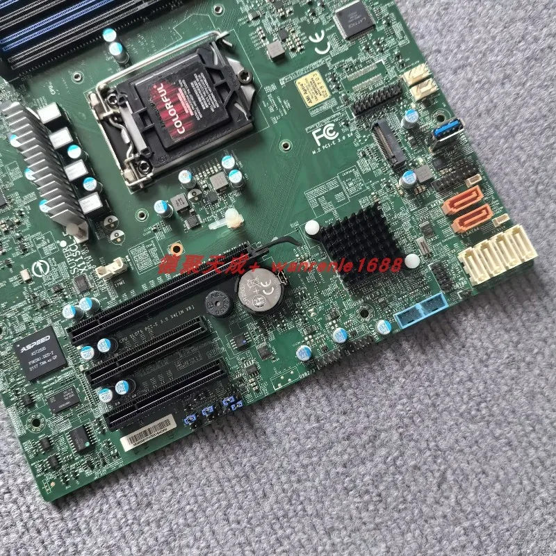 الأصلي AMI X11SCL-F قناة واحدة C242 رقاقة LGA 1151 دبوس الخادم اللوحة الرئيسية-E2284CPU