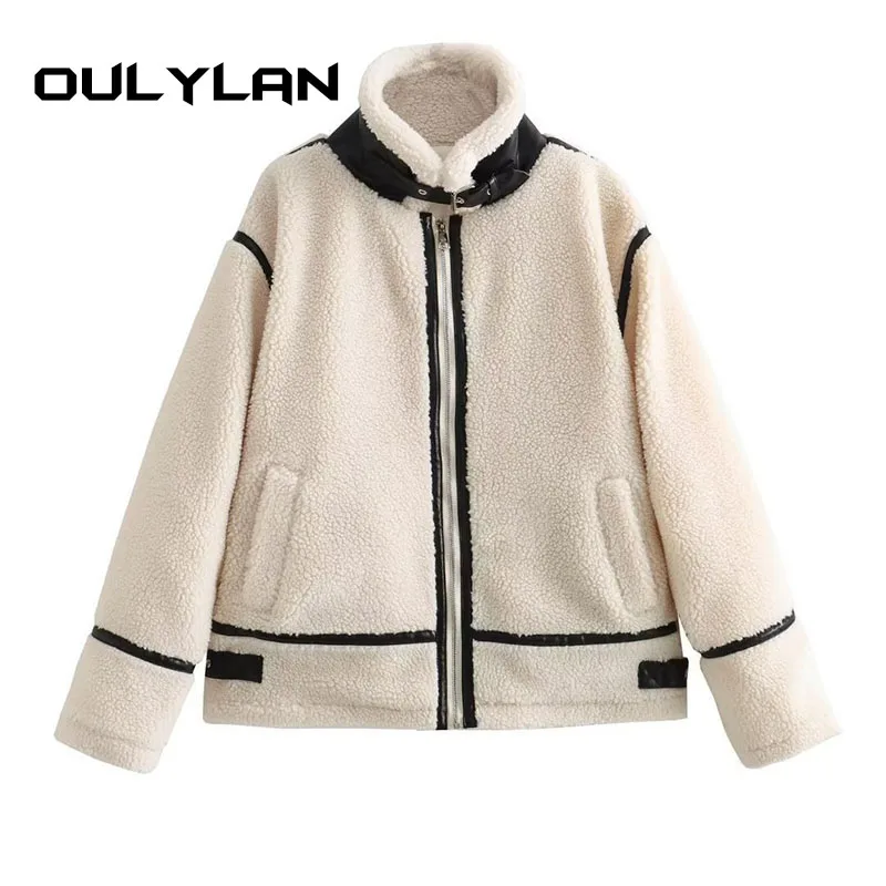 Classic Lapel Plush Jackets Coats Autumn New Women\'s Wear Women Fashion Jacket 2024 Winter Warm Female Commuting Streetwear