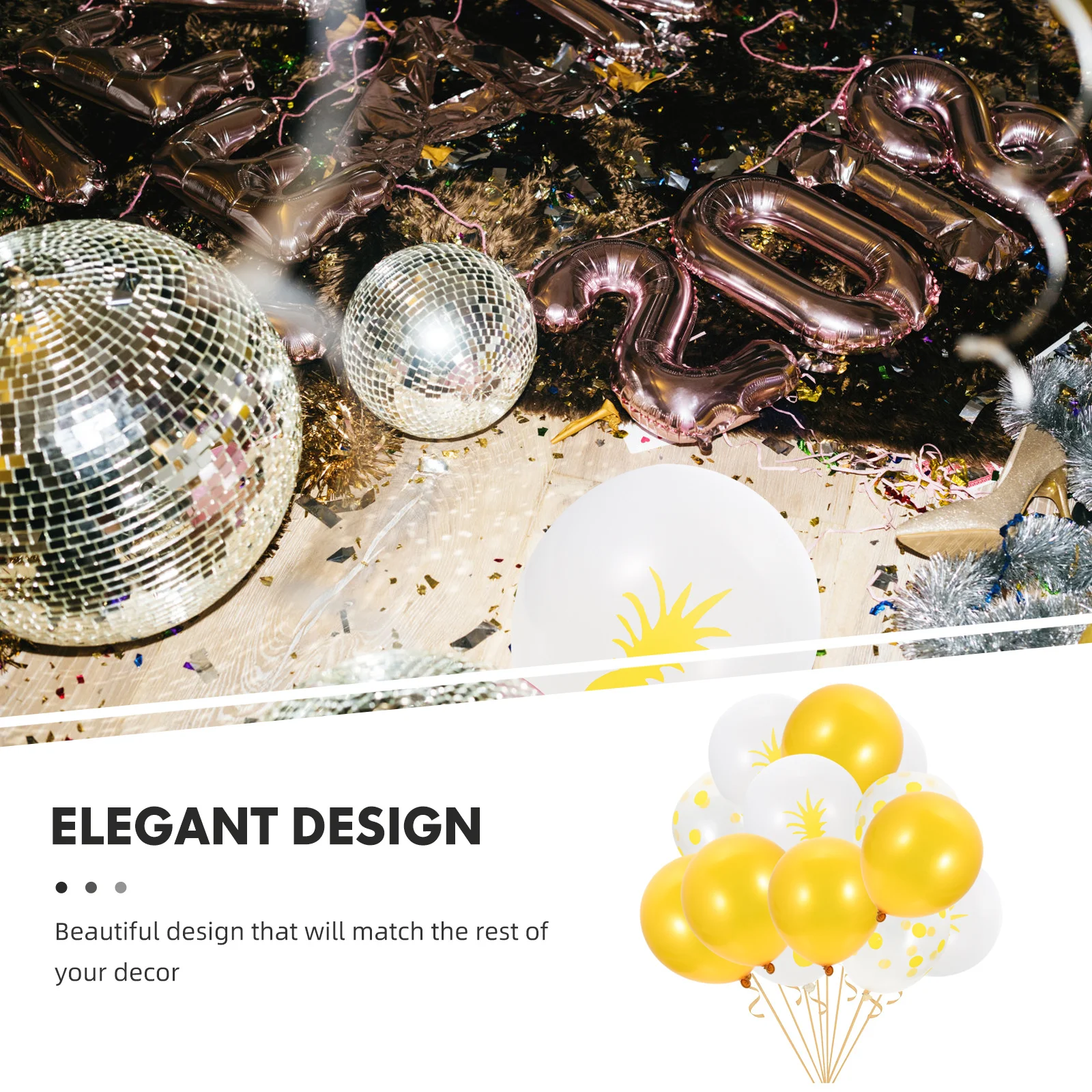 

15Pcs Pineapple Latex Balloons Hawaiian Themed Party Decor Summer Celebration Photography Props Latex Balloon Party Balloons