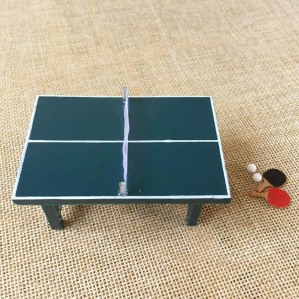 1/12 Dollhouse Miniatures Furniture Tennis Table Rackets And Balls