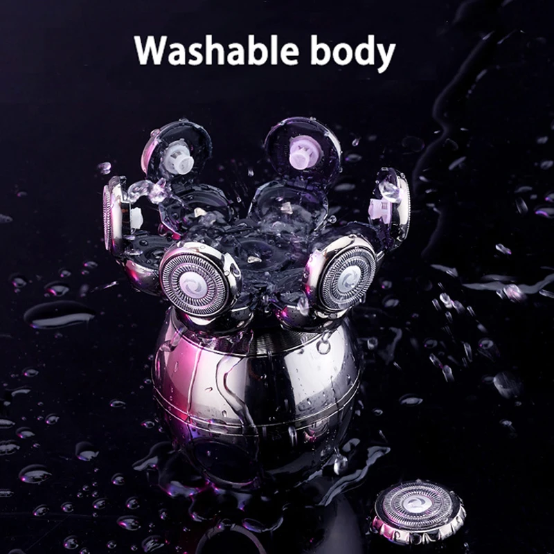 Rasoio elettrico per uomo 5 in 1 rasoi multifunzione per uomo Cordless calvo rasoio Kit per toelettatura tagliacapelli per uomo USB