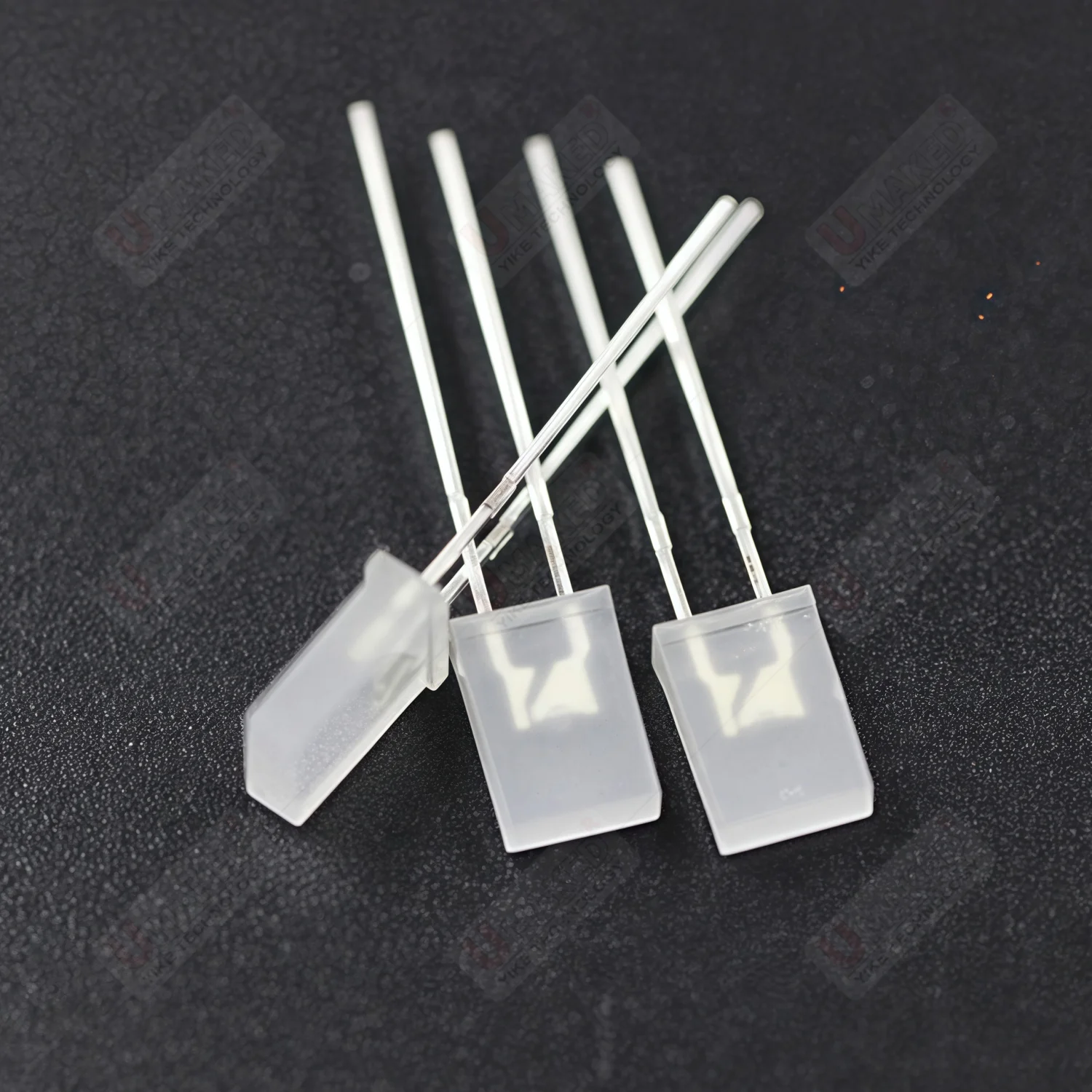 1000pcs 2x5x7mm Foggy 28mm leg Rectangular LED Emitting Diode Lamp bead White Red Green Blue Square DIY Indicator DIP bulb light