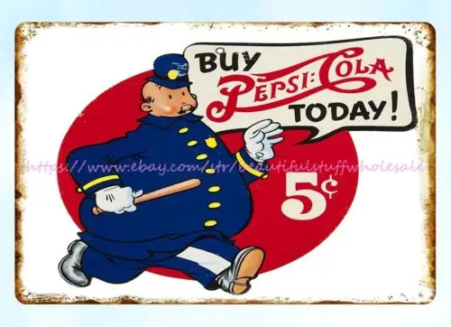 1940 PEPSI-COLA COPS metal tin sign Decorative Collectibles art