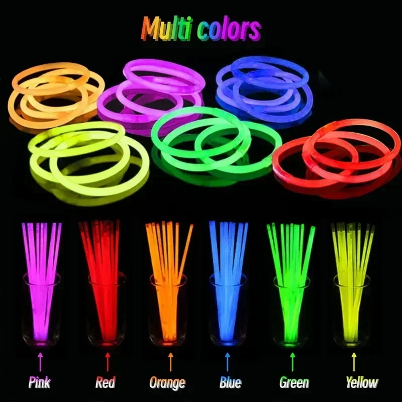 Glow in The Dark Light Up Sticks Party Favors, Glow Party Decorations Neon Party Glow Necklaces and Bracelets view 4