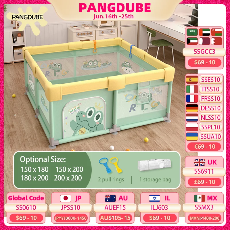 Детский игровой забор PANGDUBE из крокодила с сумкой для хранения