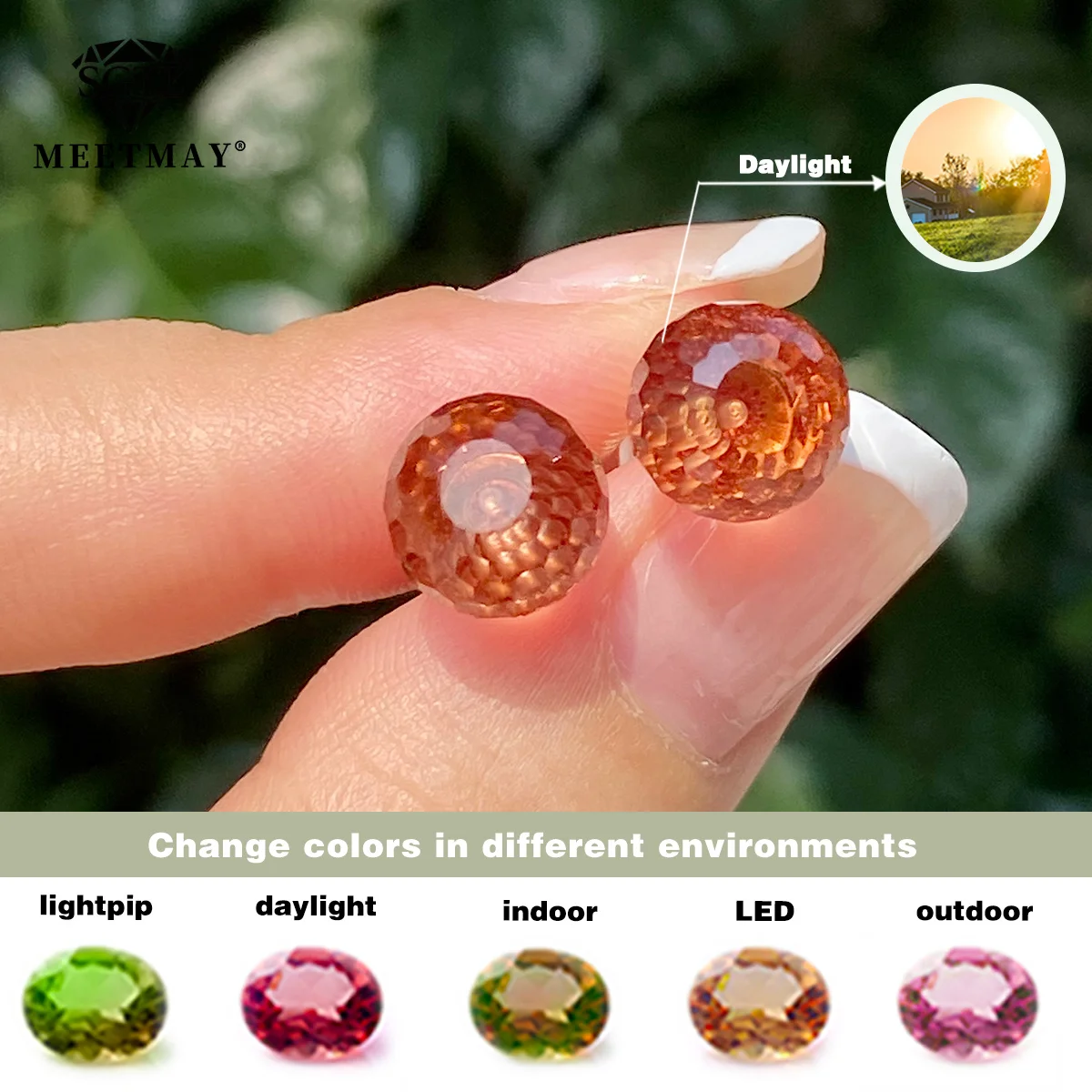 Bocarman Created Zultanite Stud Earrings S925 Silver Color Change Gemstone Hypoallergenic Fine Jewelry for Women