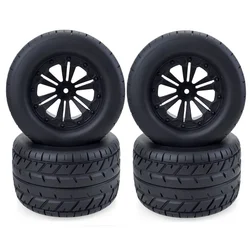 4PCS 115MM Tires Wheels 12mm Hub Hex for 1/10 RC Buggy Monster Truck Car HPI HSP Savage XS TM Flux ZD Racing LRP 10030