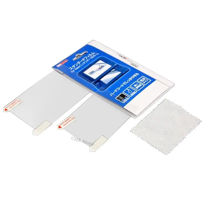 2 in1 LCD Screen Protective Film Top Bottom Clear Surface Guard Protector Skin Cover for New 3DS XL/LL 3DSXL/3DSLL 3XUE