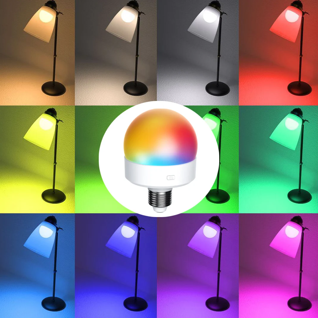 E27 USB التحكم القابلة لإعادة الشحن LED لمبة ذكية درجة حرارة اللون 15 مستويات سطوع وظيفة الموقت RGB مع جهاز التحكم عن بعد #1