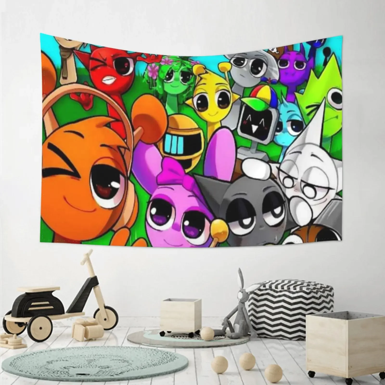 

Funny Spunki Cartoon Throw Cute Cartoon Character Background Perfect for Dorm Bedroom Living Room Decor