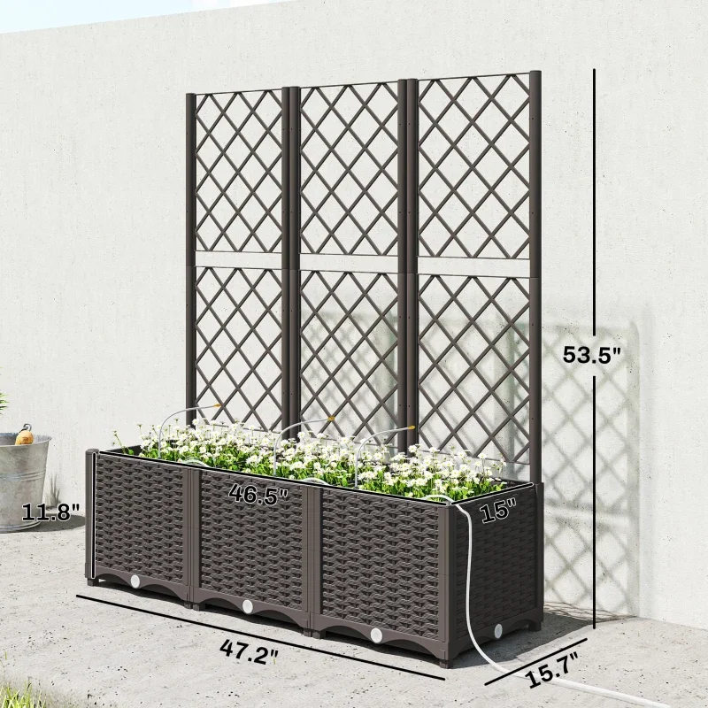 Outdoor Planter Box,Practical Self-Watering Raised Garden Bed view 3