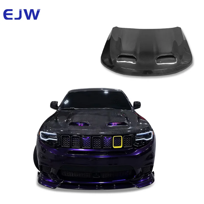 

Grand Cherokee Carbon Fiber Hood For 2013-2023 Jeep Grand Cherokee Modified SRT Double Hole Carbon Fiber Hood