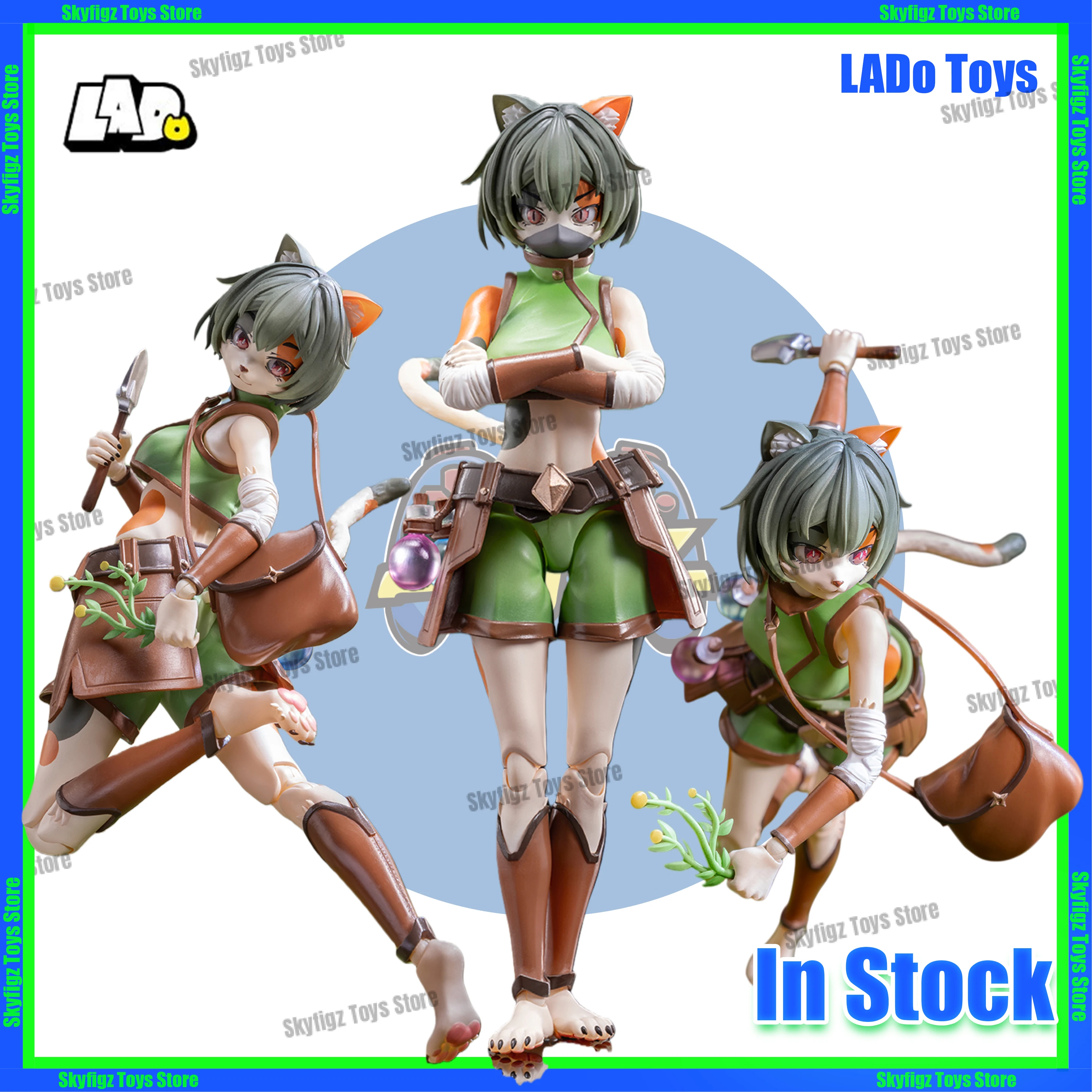 

Ladotoys Cat Tonia Tigris Era-002 Herbal Ist Ver Action Figure Model Herbs Calico Cat Girl Anime Mystic Land Toy Collect Gifts