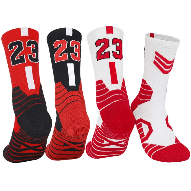 Número 23 calcetines hombres mujeres calcetines deportivos baloncesto fútbol béisbol rugby ciclismo calcetines para correr