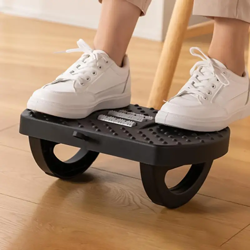 Reposapiés para debajo del escritorio, reposapiés con rodillos de masaje, reposapiés ajustable con balancín de 180 grados, taburete ergonómico para