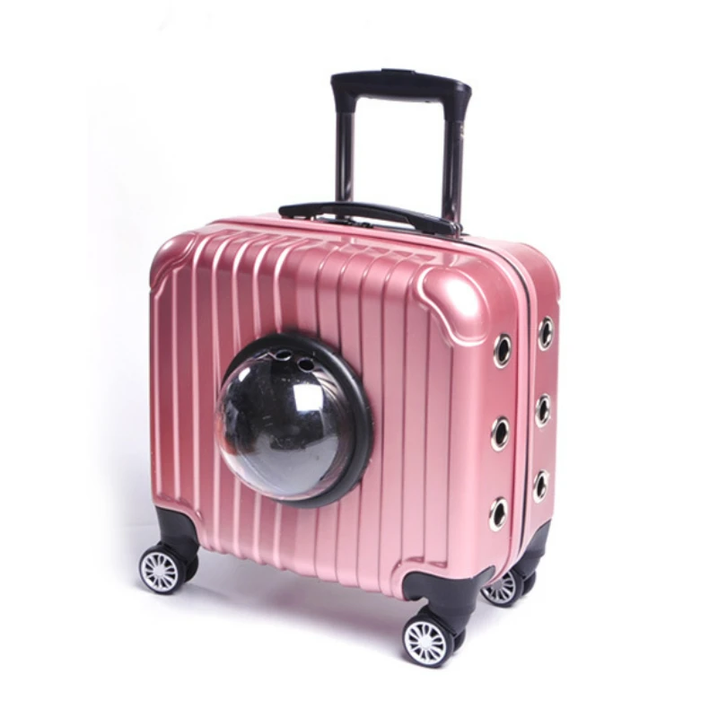 Cat Carriers Outdoor Breathable Pet Case Trolley Travel Portable Kitten Dog Carrying Puppy Strap Bag Large Capacity