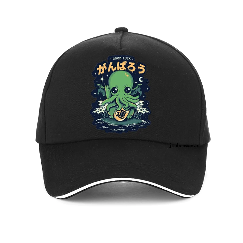 

Good Luck Cthulhu Cuttlefish Men Baseball cap original Designer Summer man women Lovecrafts Octopus Monster hat