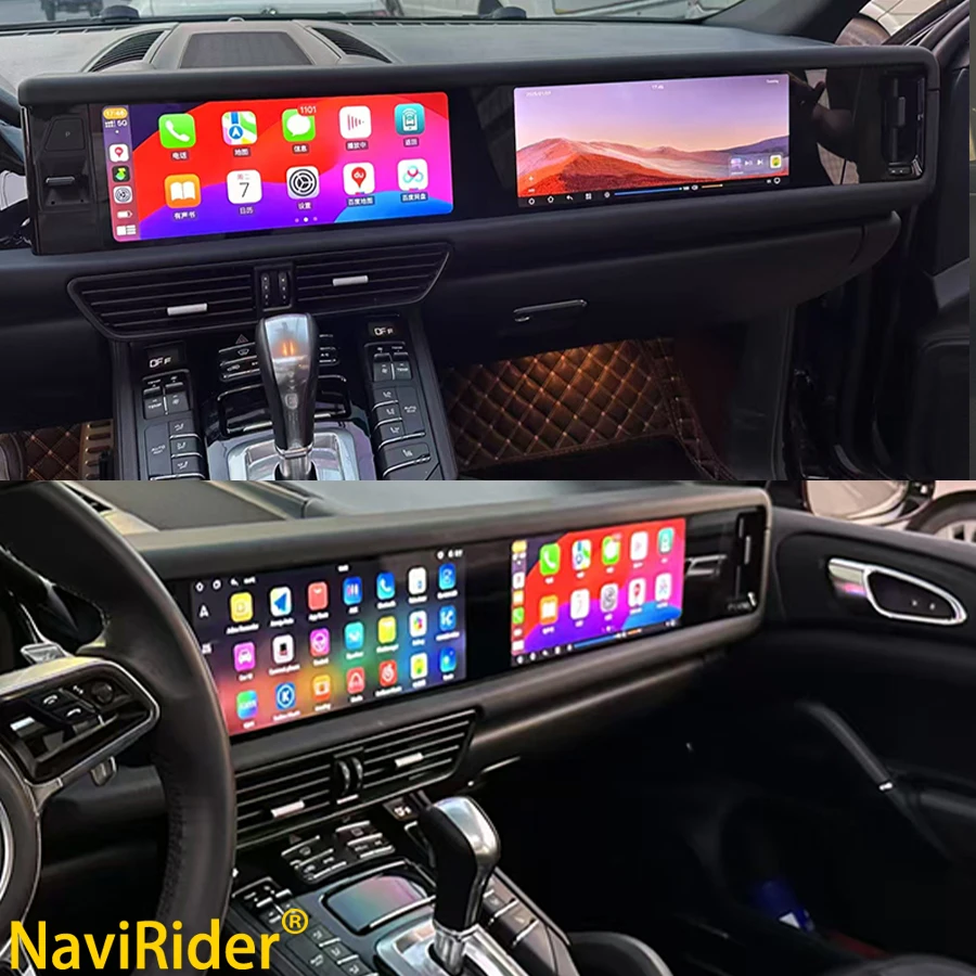 Для Porsche Cayenne 2010-2017 Android двойной экран взаимодействие GPS навигация авто головное устройство Carplay автомобильный мультимедийный плеер стерео