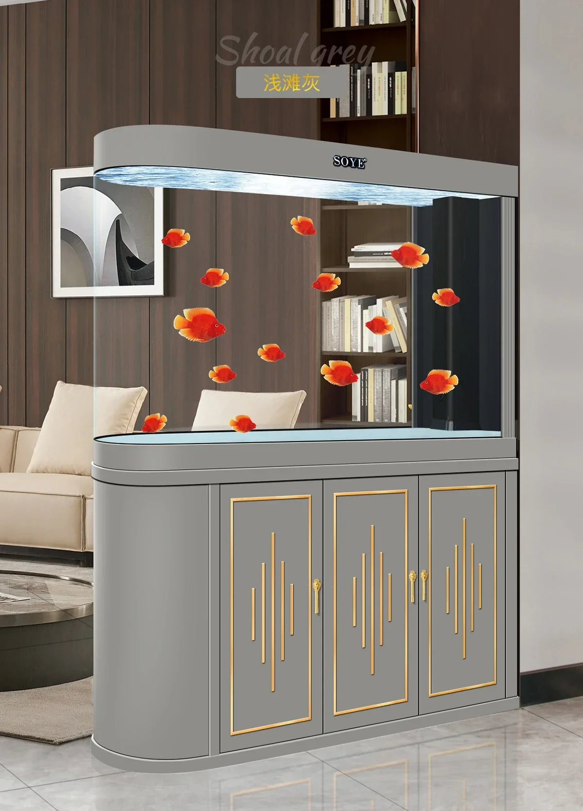 HLZ fish tank new light luxury ecological aquarium intelligent partition screen home