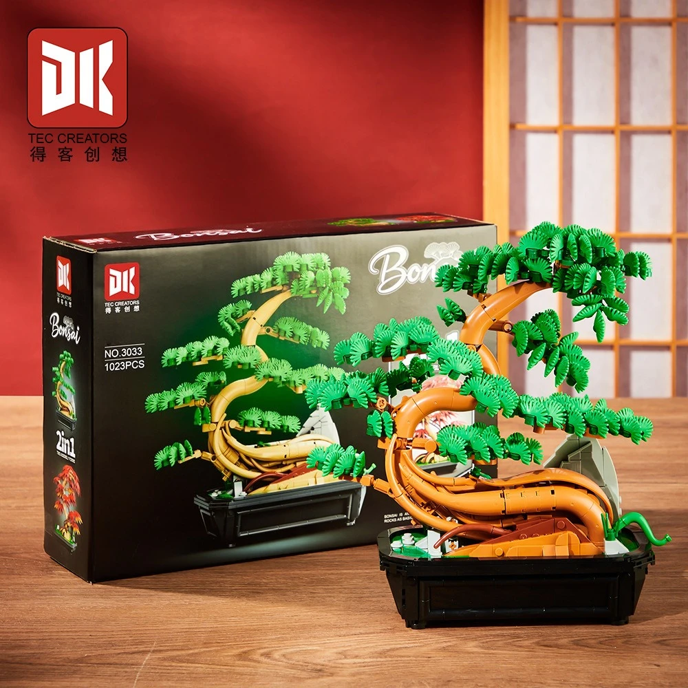 

Deke 3033, сливовый приветственный сосновый кленовый лист, строительный блок, украшение стола, модель сборки и разборки, детская игрушка