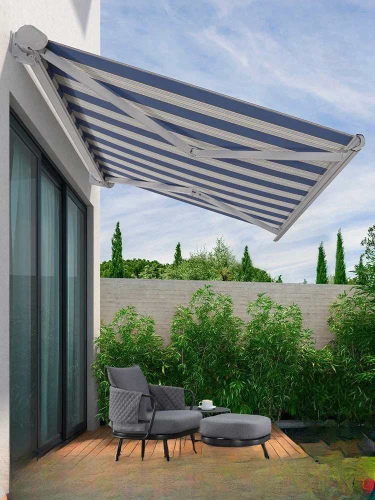 

Telescopic Canopy Electric Balcony Household Canopy Outdoor Courtyard Rainproof Folding Telescopic Canopy
