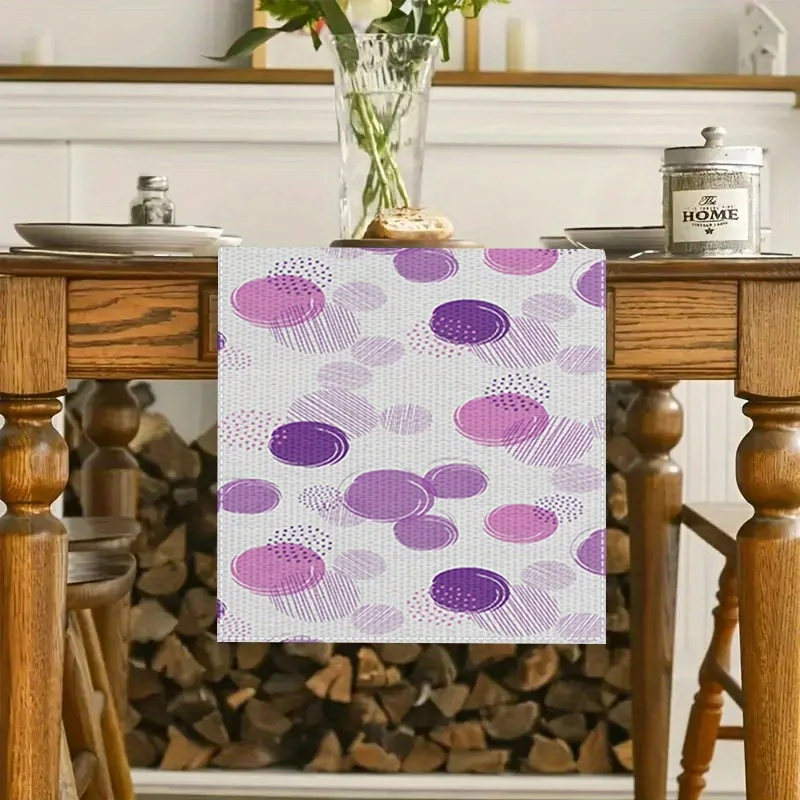 

1 Piece Disney Mickey and Minnie Table Runner - Purple Polka Dot Tablecloth, Suitable for Holiday Gatherings, Indoor and Outdoor Parties, Kitchen and Home Decoration