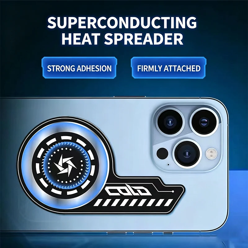 Phone Heat Spreader Magnetic Cooling Sticker, Special Thermal Conductive Pad for Phone Cooler, Black