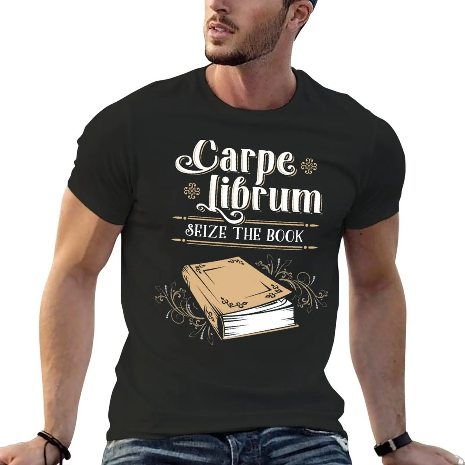 Carpe Librum Seize The Book T-Shirt summer clothes tees Men's clothing