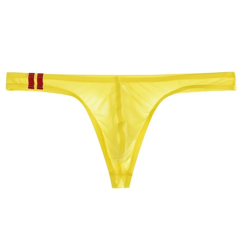 

Buttocks Hollow G String Mens Thong Convex Pouch Underpants Ice Silk Sissy Panties for Man Perspective Lingerie Low Waist Briefs