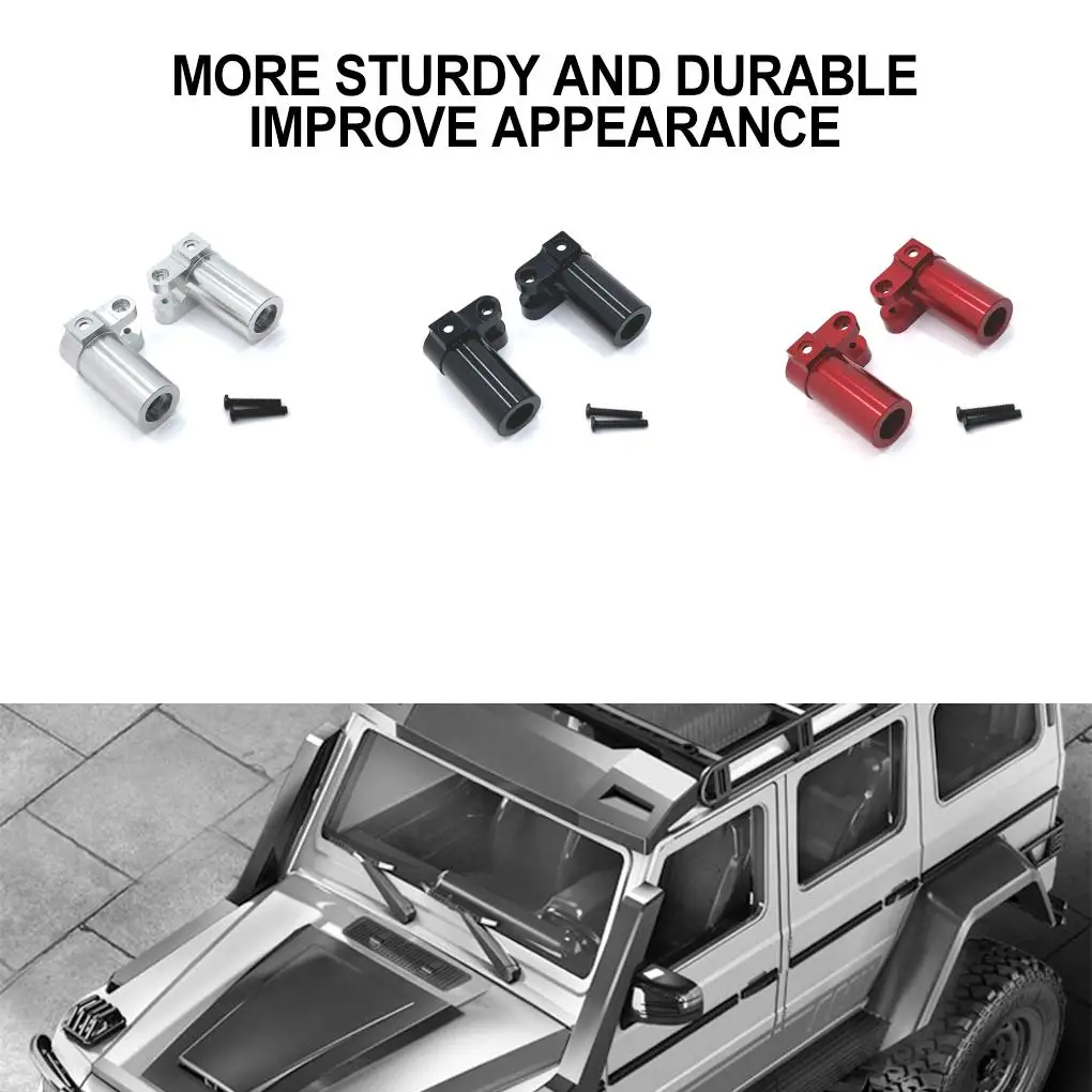 Essieu de roue renforcé en alliage d'aluminium pour 1/12 MN MN128 MN86 G500, pièce de voiture RC, accessoires de voiture RC, pièces de rechange noires